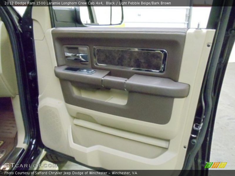 Black / Light Pebble Beige/Bark Brown 2012 Dodge Ram 1500 Laramie Longhorn Crew Cab 4x4