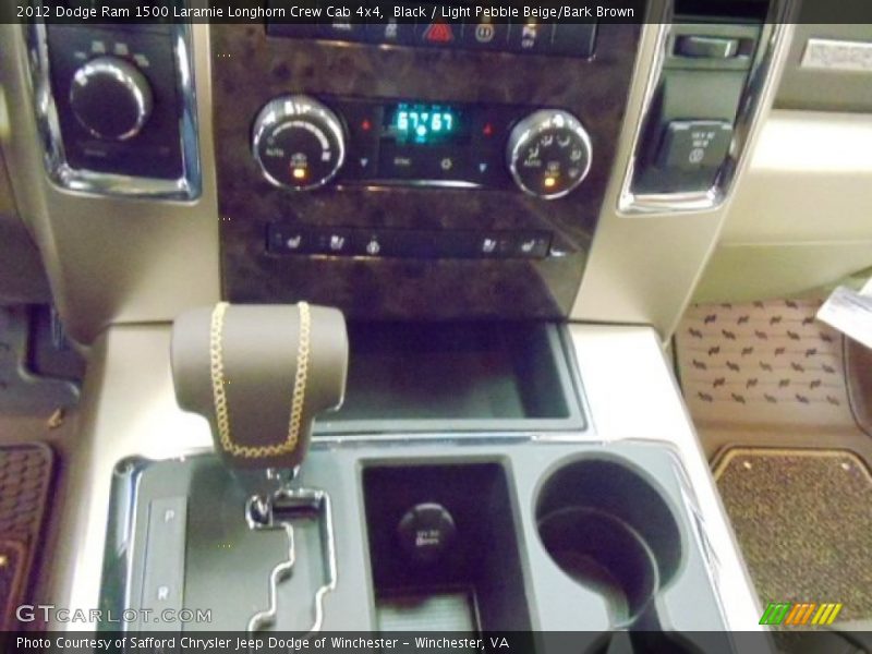 Black / Light Pebble Beige/Bark Brown 2012 Dodge Ram 1500 Laramie Longhorn Crew Cab 4x4