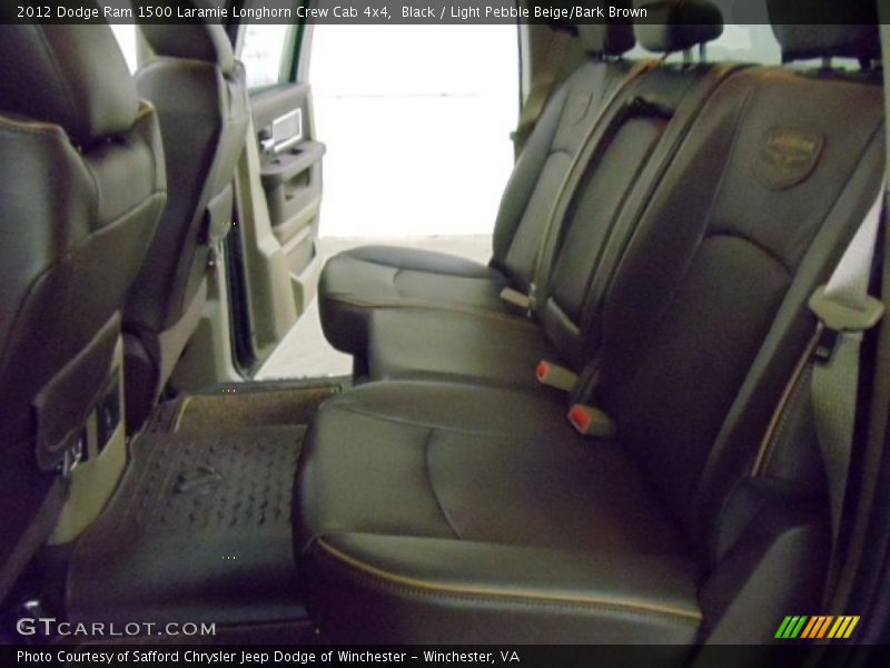 Black / Light Pebble Beige/Bark Brown 2012 Dodge Ram 1500 Laramie Longhorn Crew Cab 4x4