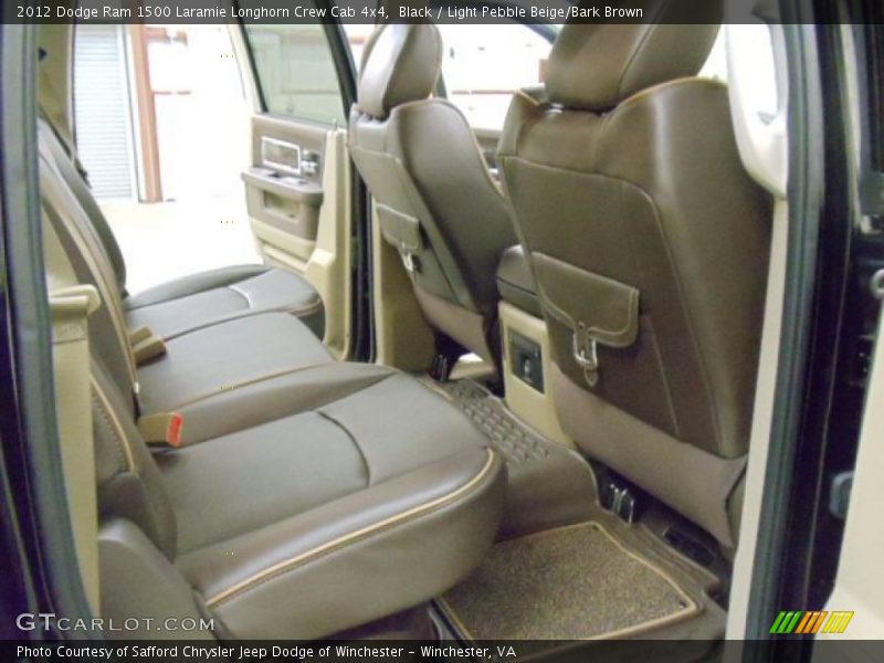 Black / Light Pebble Beige/Bark Brown 2012 Dodge Ram 1500 Laramie Longhorn Crew Cab 4x4