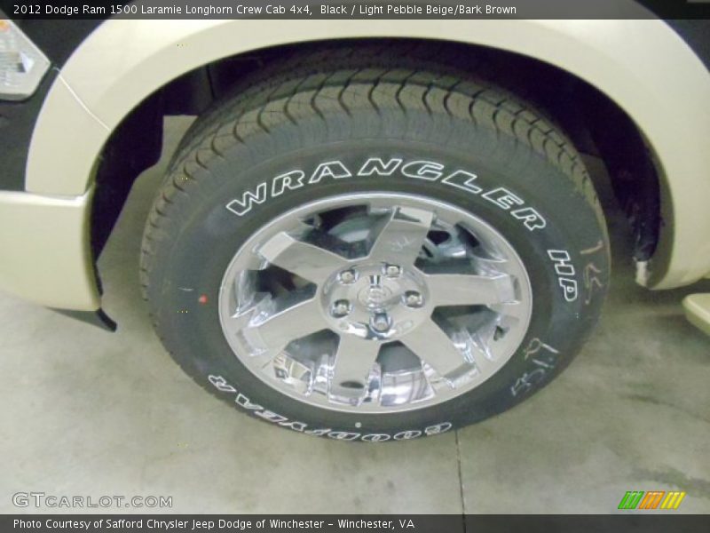 Black / Light Pebble Beige/Bark Brown 2012 Dodge Ram 1500 Laramie Longhorn Crew Cab 4x4