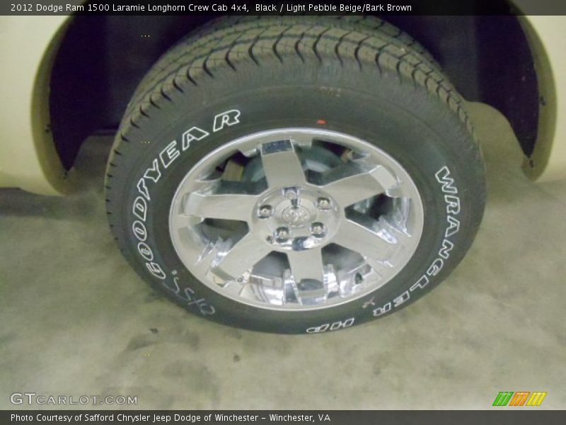 Black / Light Pebble Beige/Bark Brown 2012 Dodge Ram 1500 Laramie Longhorn Crew Cab 4x4