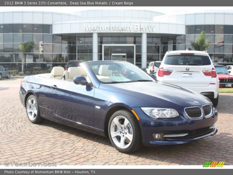 Deep Sea Blue Metallic / Cream Beige 2012 BMW 3 Series 335i Convertible