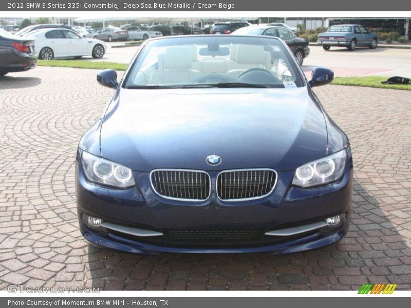 Deep Sea Blue Metallic / Cream Beige 2012 BMW 3 Series 335i Convertible