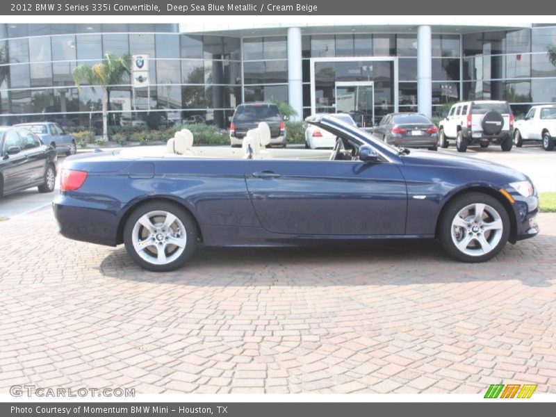 Deep Sea Blue Metallic / Cream Beige 2012 BMW 3 Series 335i Convertible