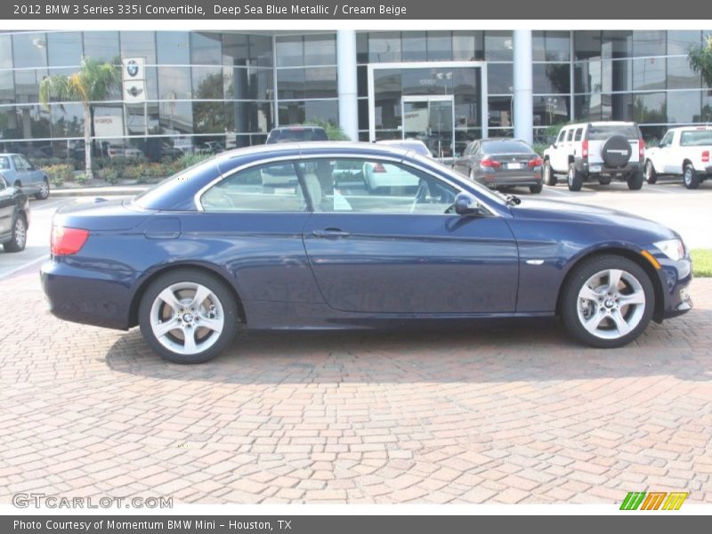 Deep Sea Blue Metallic / Cream Beige 2012 BMW 3 Series 335i Convertible
