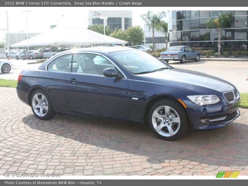 Deep Sea Blue Metallic / Cream Beige 2012 BMW 3 Series 335i Convertible