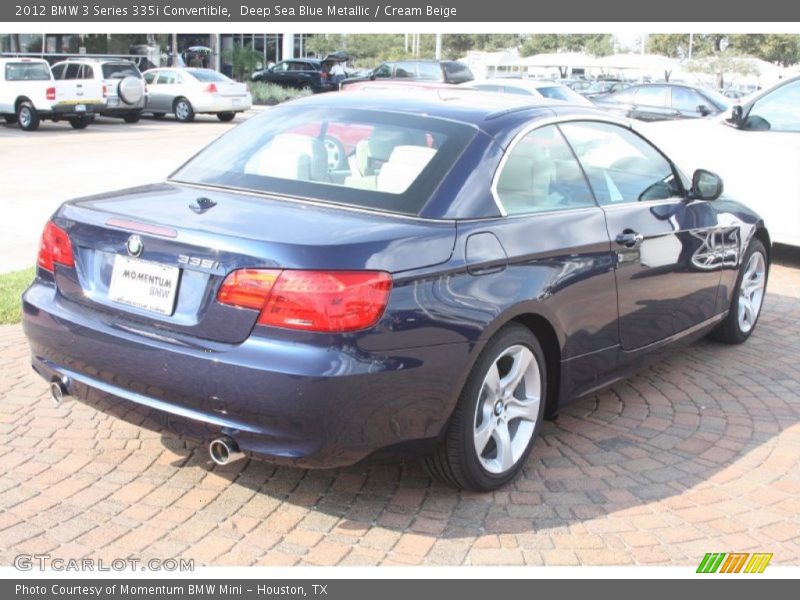 Deep Sea Blue Metallic / Cream Beige 2012 BMW 3 Series 335i Convertible