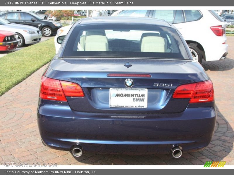 Deep Sea Blue Metallic / Cream Beige 2012 BMW 3 Series 335i Convertible