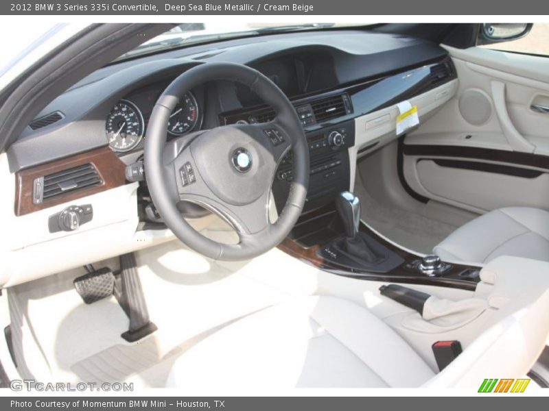 Deep Sea Blue Metallic / Cream Beige 2012 BMW 3 Series 335i Convertible