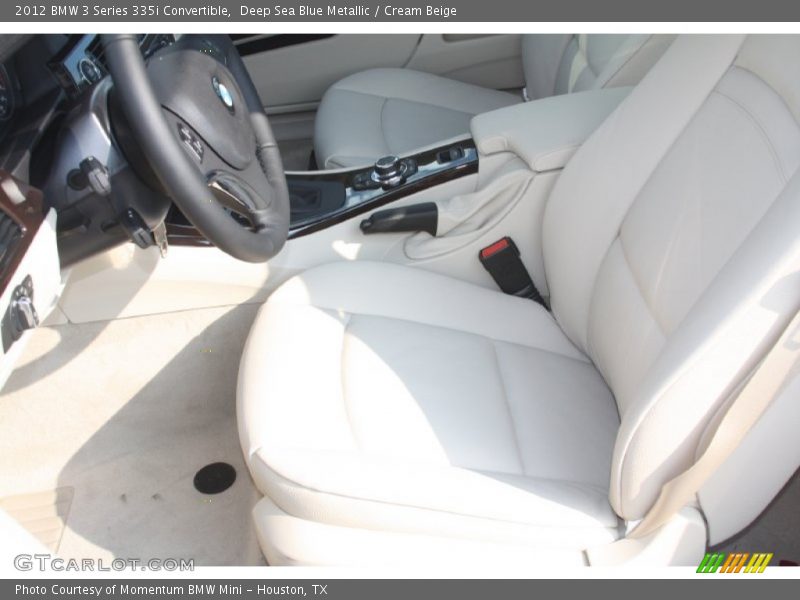 Deep Sea Blue Metallic / Cream Beige 2012 BMW 3 Series 335i Convertible