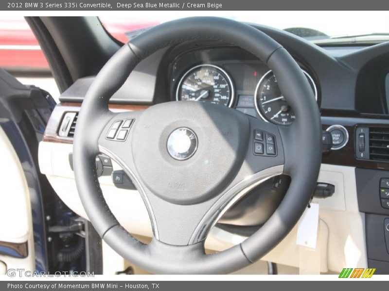 Deep Sea Blue Metallic / Cream Beige 2012 BMW 3 Series 335i Convertible