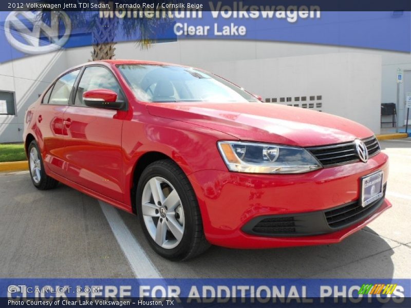 Tornado Red / Cornsilk Beige 2012 Volkswagen Jetta TDI Sedan