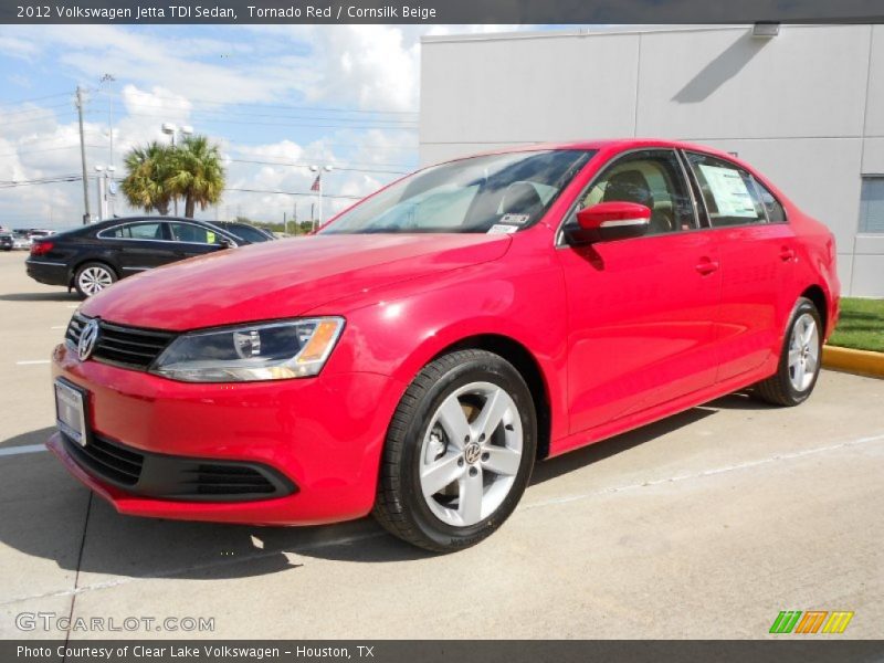 Tornado Red / Cornsilk Beige 2012 Volkswagen Jetta TDI Sedan