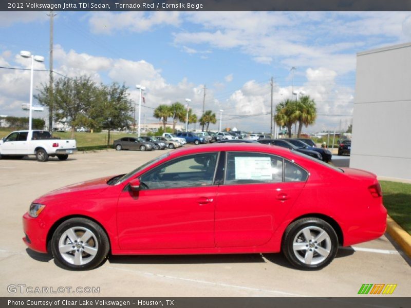 Tornado Red / Cornsilk Beige 2012 Volkswagen Jetta TDI Sedan