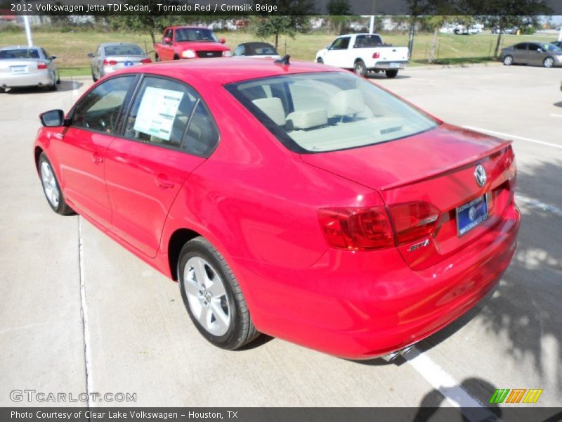 Tornado Red / Cornsilk Beige 2012 Volkswagen Jetta TDI Sedan