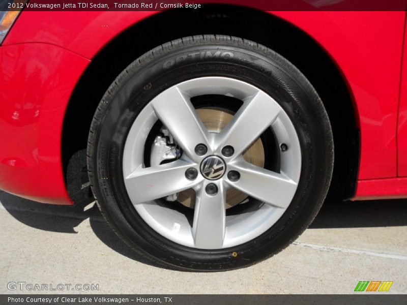 Tornado Red / Cornsilk Beige 2012 Volkswagen Jetta TDI Sedan