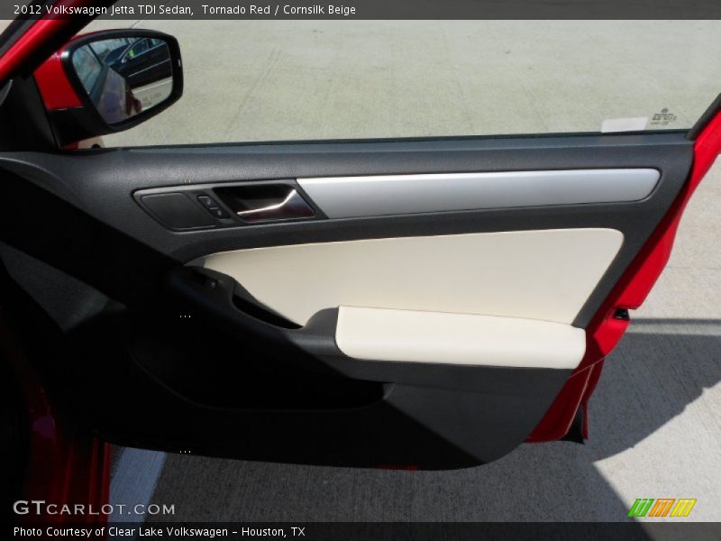 Tornado Red / Cornsilk Beige 2012 Volkswagen Jetta TDI Sedan