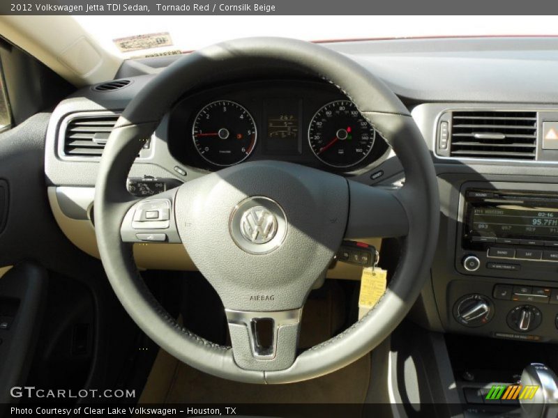 Tornado Red / Cornsilk Beige 2012 Volkswagen Jetta TDI Sedan