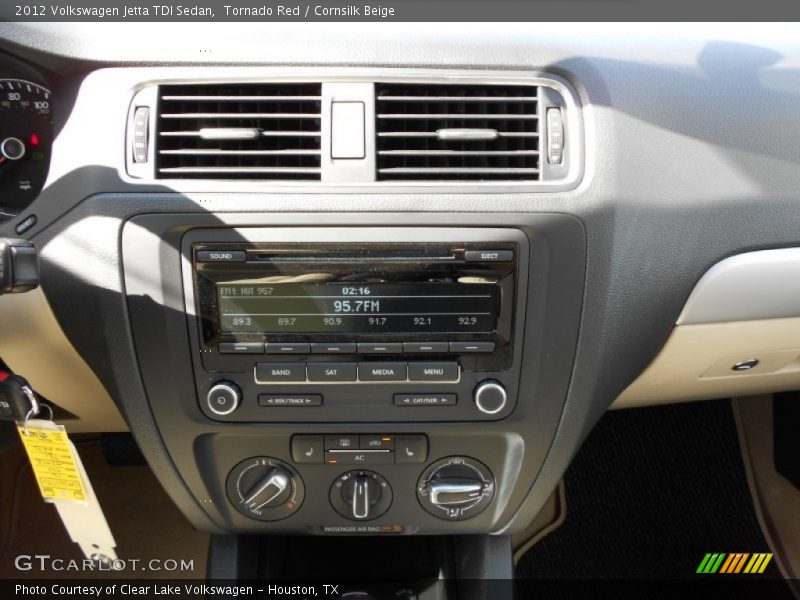 Tornado Red / Cornsilk Beige 2012 Volkswagen Jetta TDI Sedan