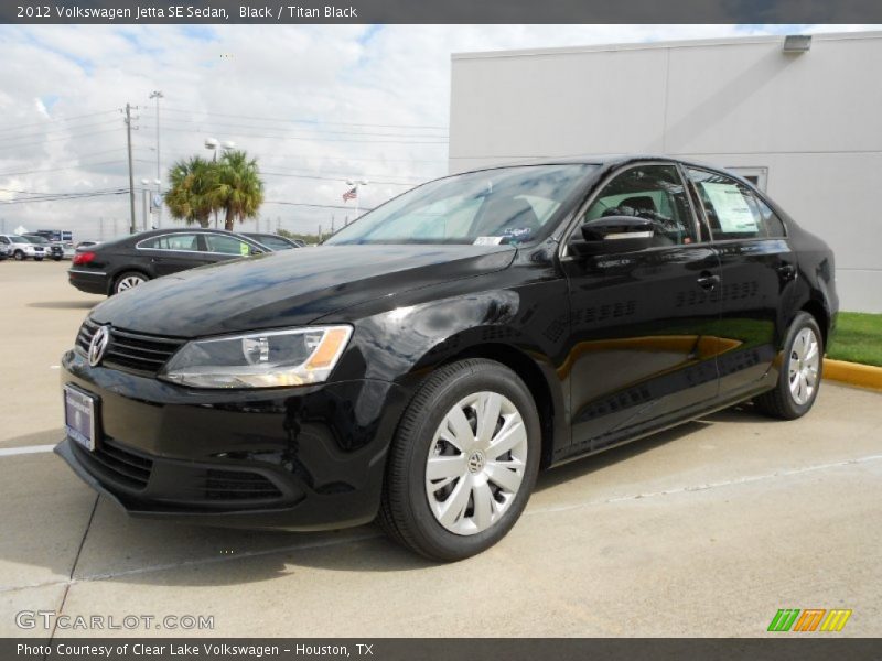 Black / Titan Black 2012 Volkswagen Jetta SE Sedan