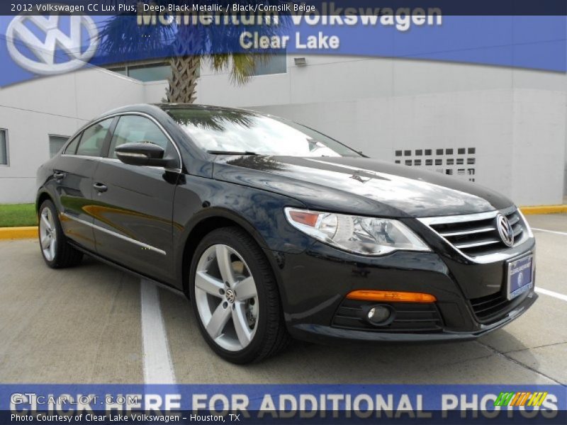 Deep Black Metallic / Black/Cornsilk Beige 2012 Volkswagen CC Lux Plus