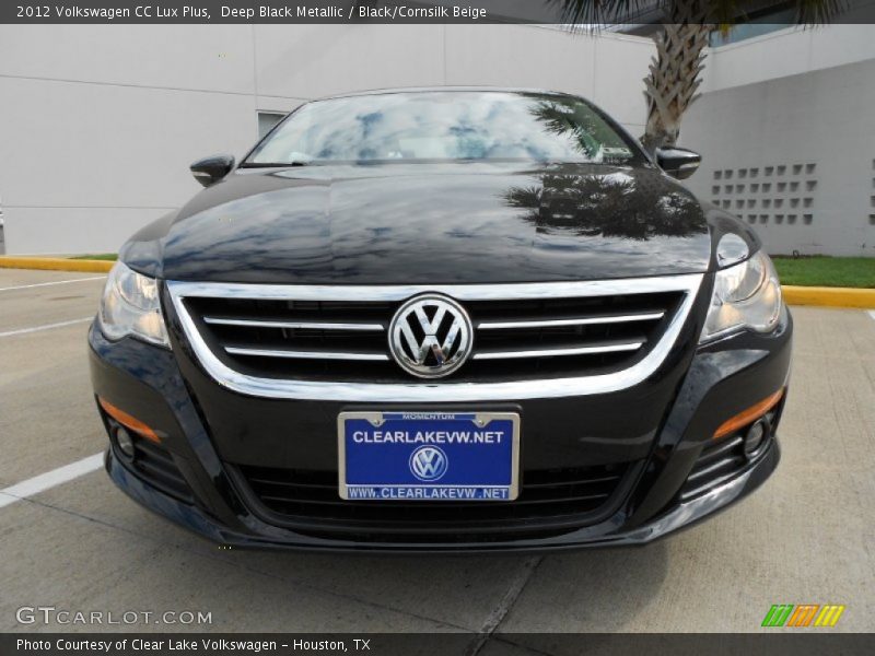 Deep Black Metallic / Black/Cornsilk Beige 2012 Volkswagen CC Lux Plus