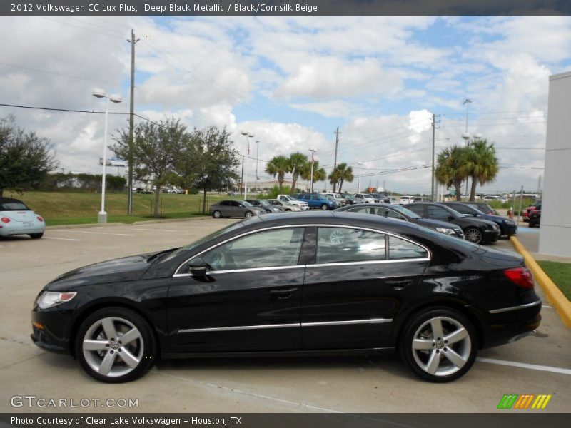 Deep Black Metallic / Black/Cornsilk Beige 2012 Volkswagen CC Lux Plus