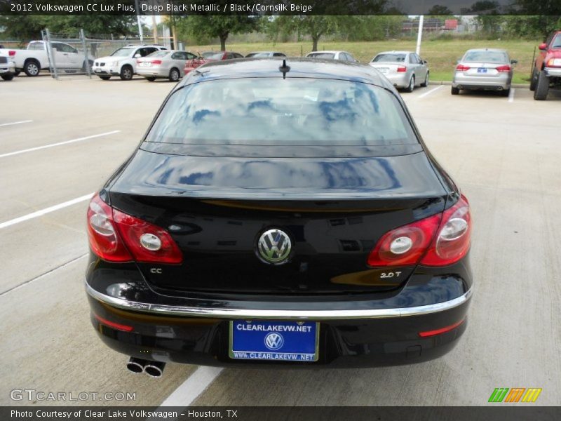 Deep Black Metallic / Black/Cornsilk Beige 2012 Volkswagen CC Lux Plus