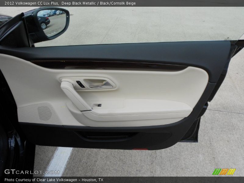 Deep Black Metallic / Black/Cornsilk Beige 2012 Volkswagen CC Lux Plus