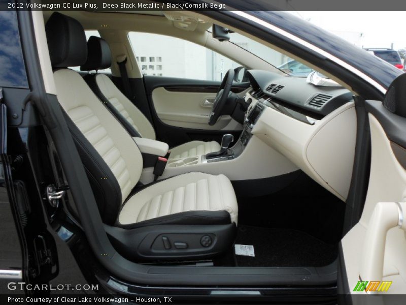 Deep Black Metallic / Black/Cornsilk Beige 2012 Volkswagen CC Lux Plus