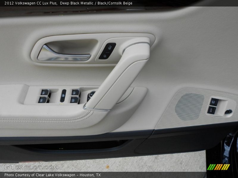Deep Black Metallic / Black/Cornsilk Beige 2012 Volkswagen CC Lux Plus