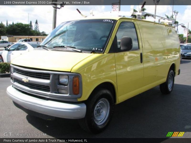 Yellow / Blue 1999 Chevrolet Express 3500 Commercial Van