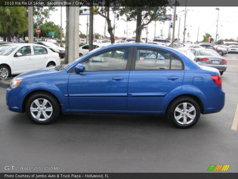Sapphire Blue / Gray 2010 Kia Rio LX Sedan