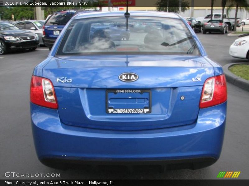 Sapphire Blue / Gray 2010 Kia Rio LX Sedan