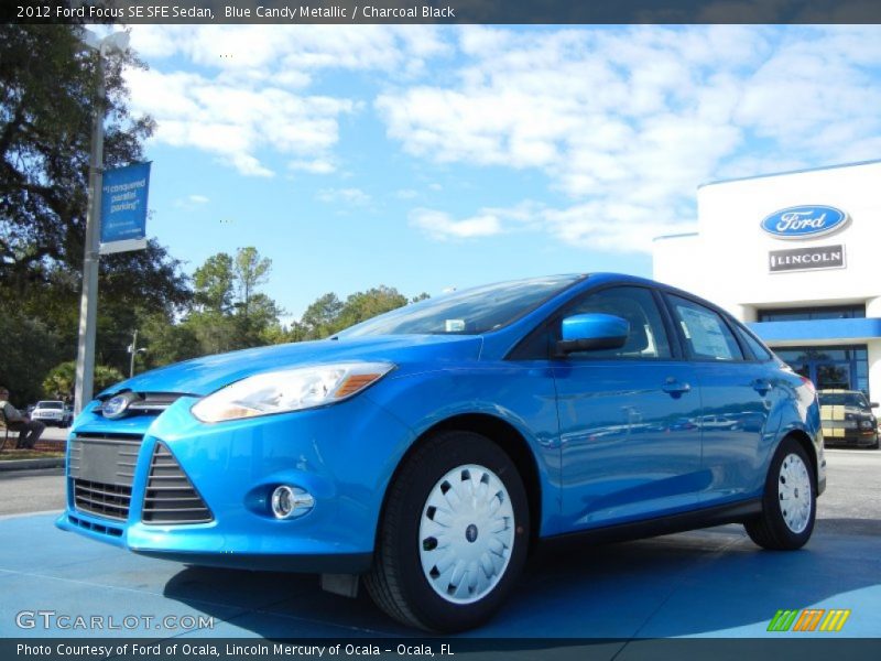 Blue Candy Metallic / Charcoal Black 2012 Ford Focus SE SFE Sedan