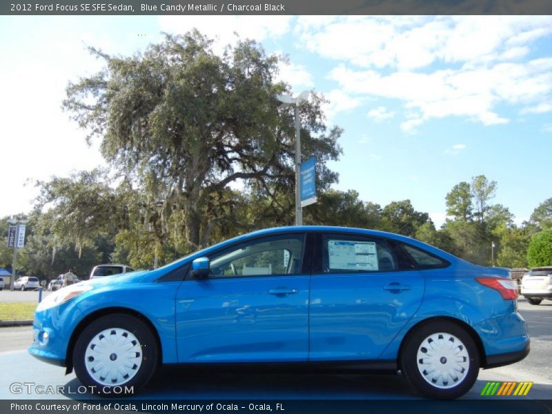 Blue Candy Metallic / Charcoal Black 2012 Ford Focus SE SFE Sedan