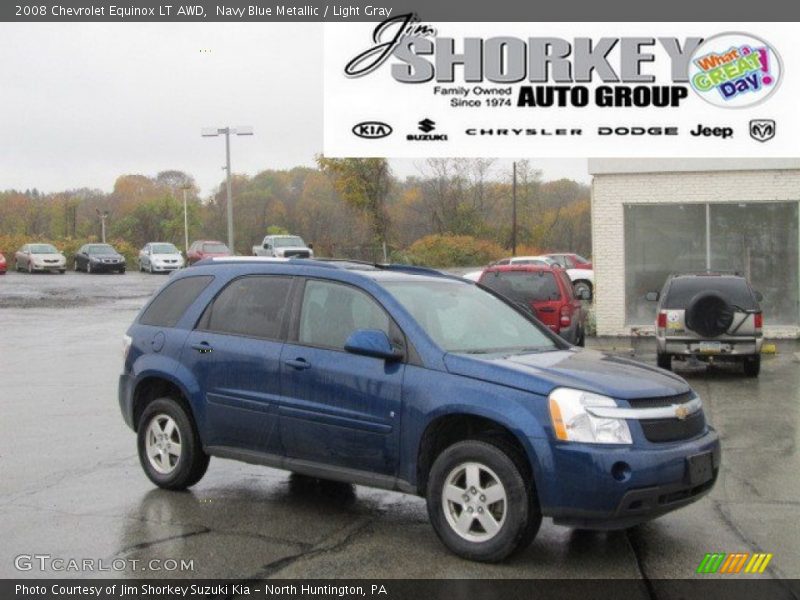 Navy Blue Metallic / Light Gray 2008 Chevrolet Equinox LT AWD