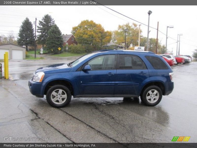 Navy Blue Metallic / Light Gray 2008 Chevrolet Equinox LT AWD