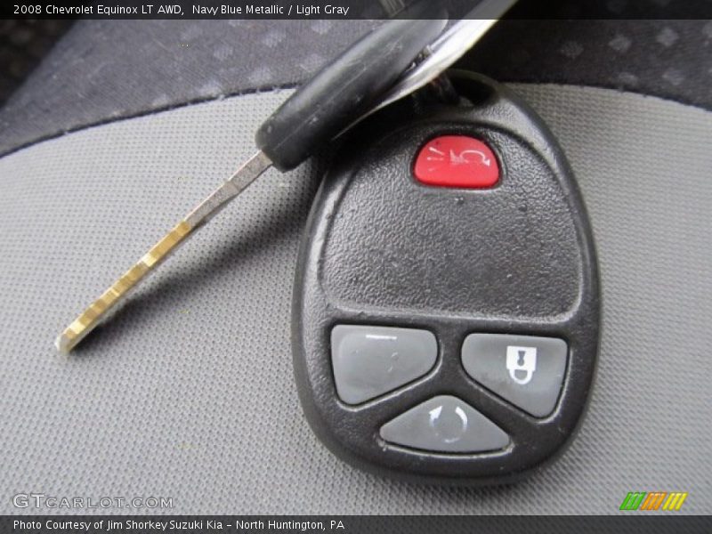 Navy Blue Metallic / Light Gray 2008 Chevrolet Equinox LT AWD