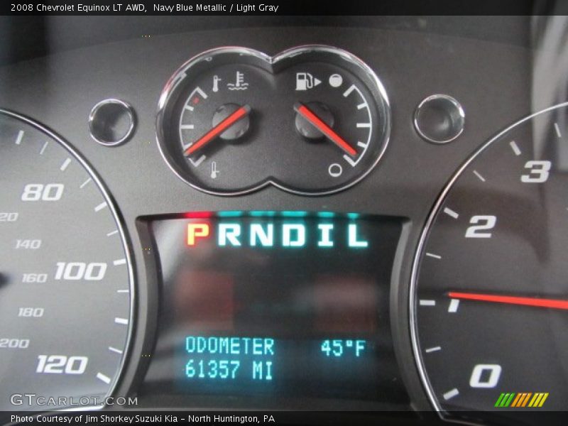 Navy Blue Metallic / Light Gray 2008 Chevrolet Equinox LT AWD