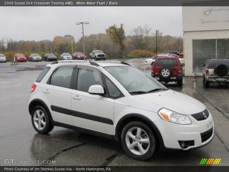 White Water Pearl / Black 2009 Suzuki SX4 Crossover Touring AWD