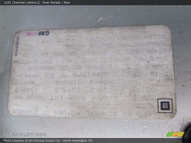Silver Metallic / Blue 1995 Chevrolet Lumina LS