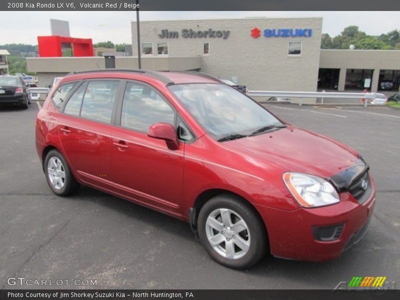 Volcanic Red / Beige 2008 Kia Rondo LX V6