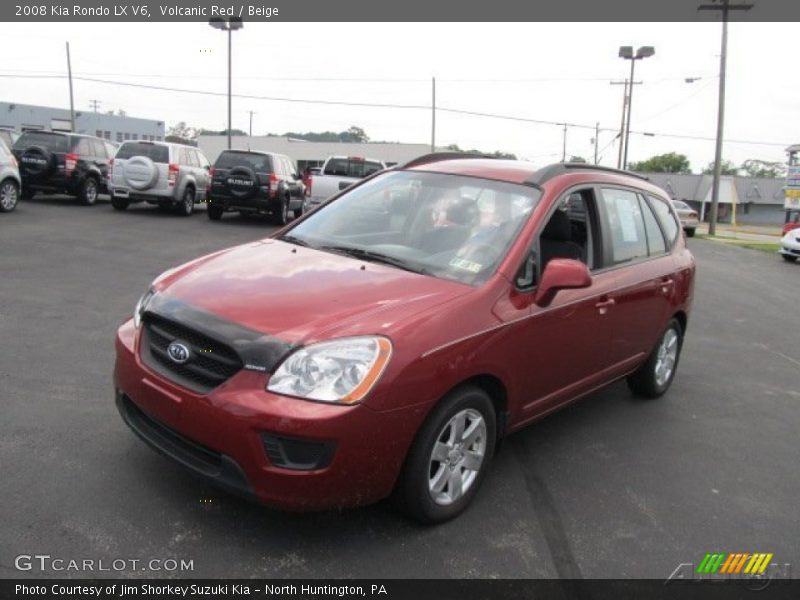 Volcanic Red / Beige 2008 Kia Rondo LX V6