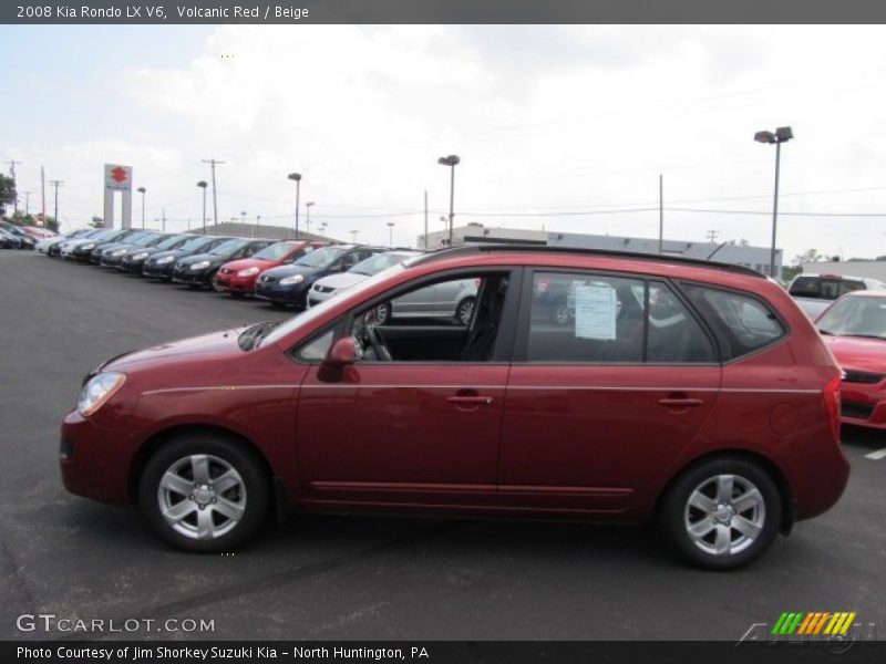 Volcanic Red / Beige 2008 Kia Rondo LX V6