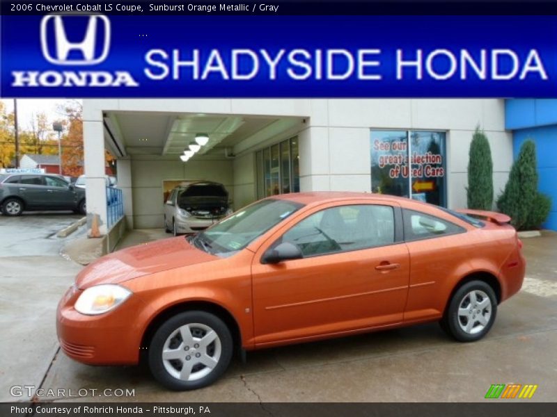Sunburst Orange Metallic / Gray 2006 Chevrolet Cobalt LS Coupe
