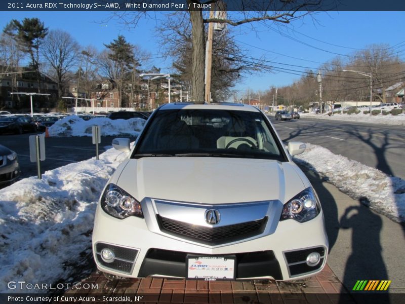 White Diamond Pearl / Taupe 2011 Acura RDX Technology SH-AWD