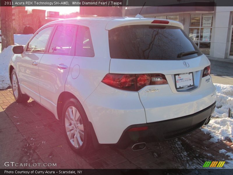 White Diamond Pearl / Taupe 2011 Acura RDX Technology SH-AWD