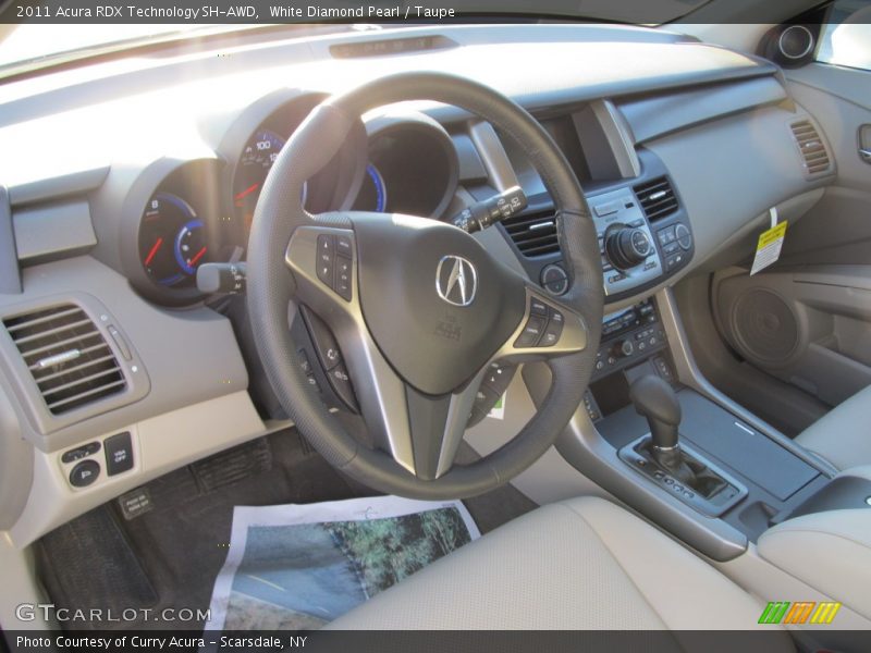 White Diamond Pearl / Taupe 2011 Acura RDX Technology SH-AWD